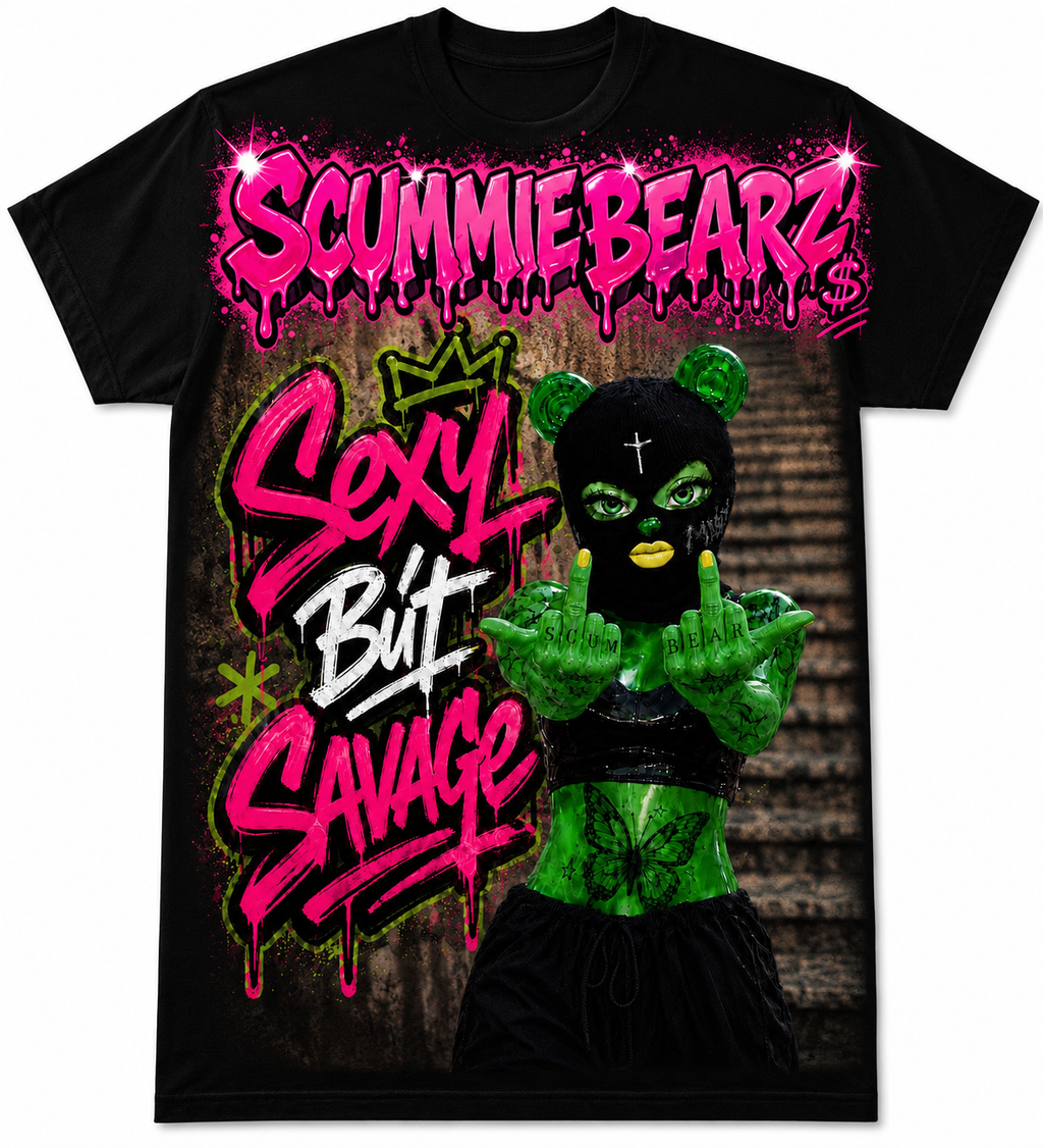 Scummie Bearz Sexy But Savage Collection "Green  Edition Unisex  Men's T-Shirt