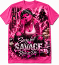 Scummie Bearz Sexy but Savage Pink  Collection "Pink" Tee