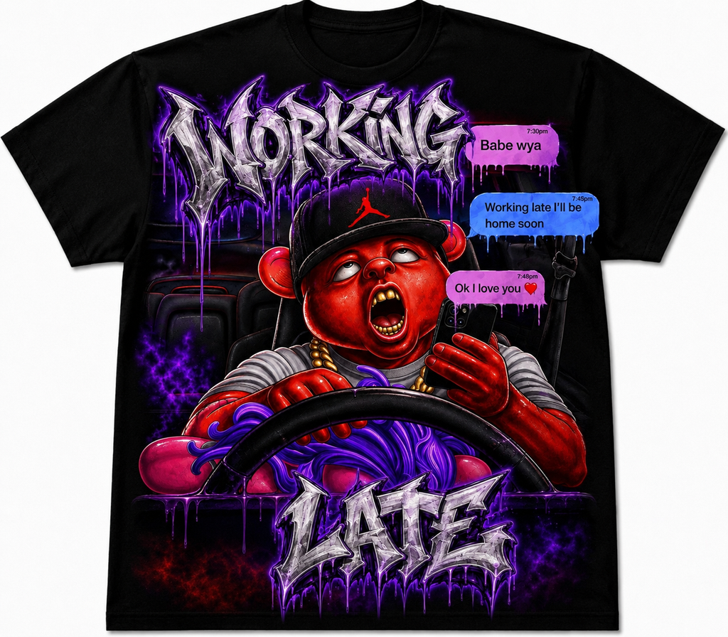 SCUMMIE BEARZ Original OG Collection "Working Late"  Unisex Men's T-Shirt