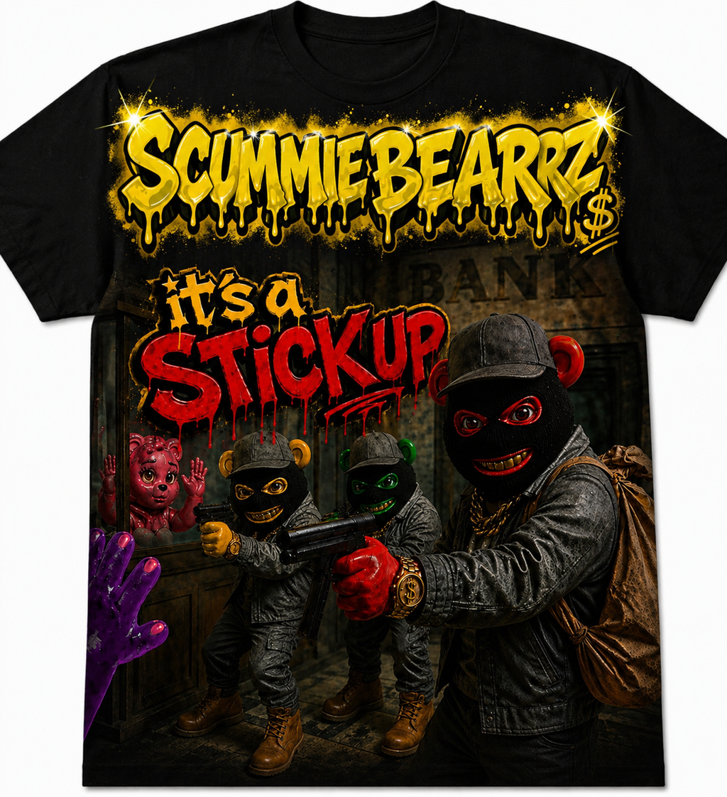 Scummie Bearz Bank Heist Collection: It's a Stickup — Unisex Men's T-Shirt