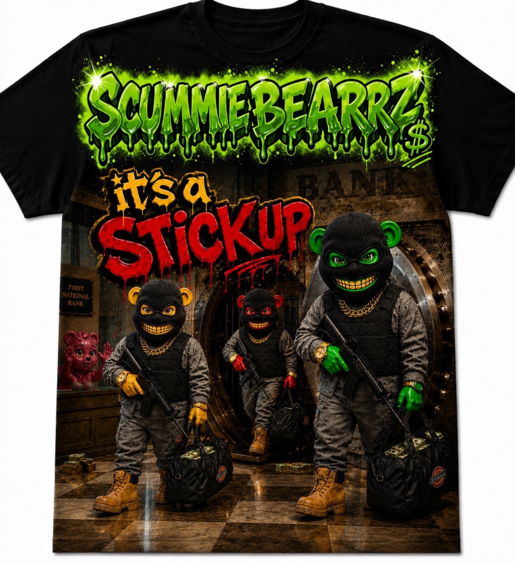 Scummie Bearz Bank Heist Collection: It's a Stickup — Unisex Men's T-Shirt
