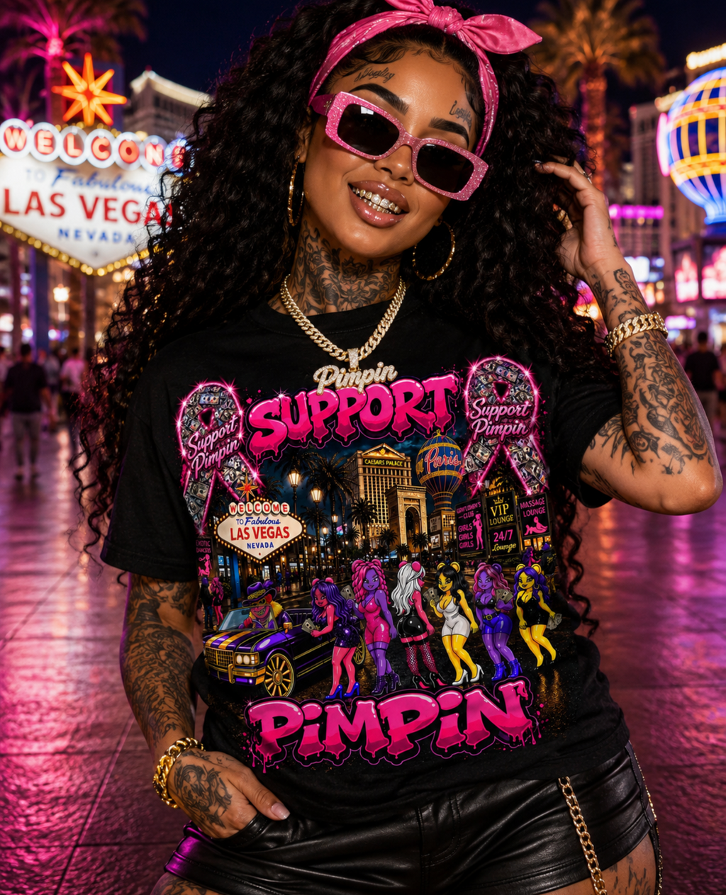 SCUMMIE BEARZ Original OG Collection Support Pimpin Unisex Men's T-Shirt