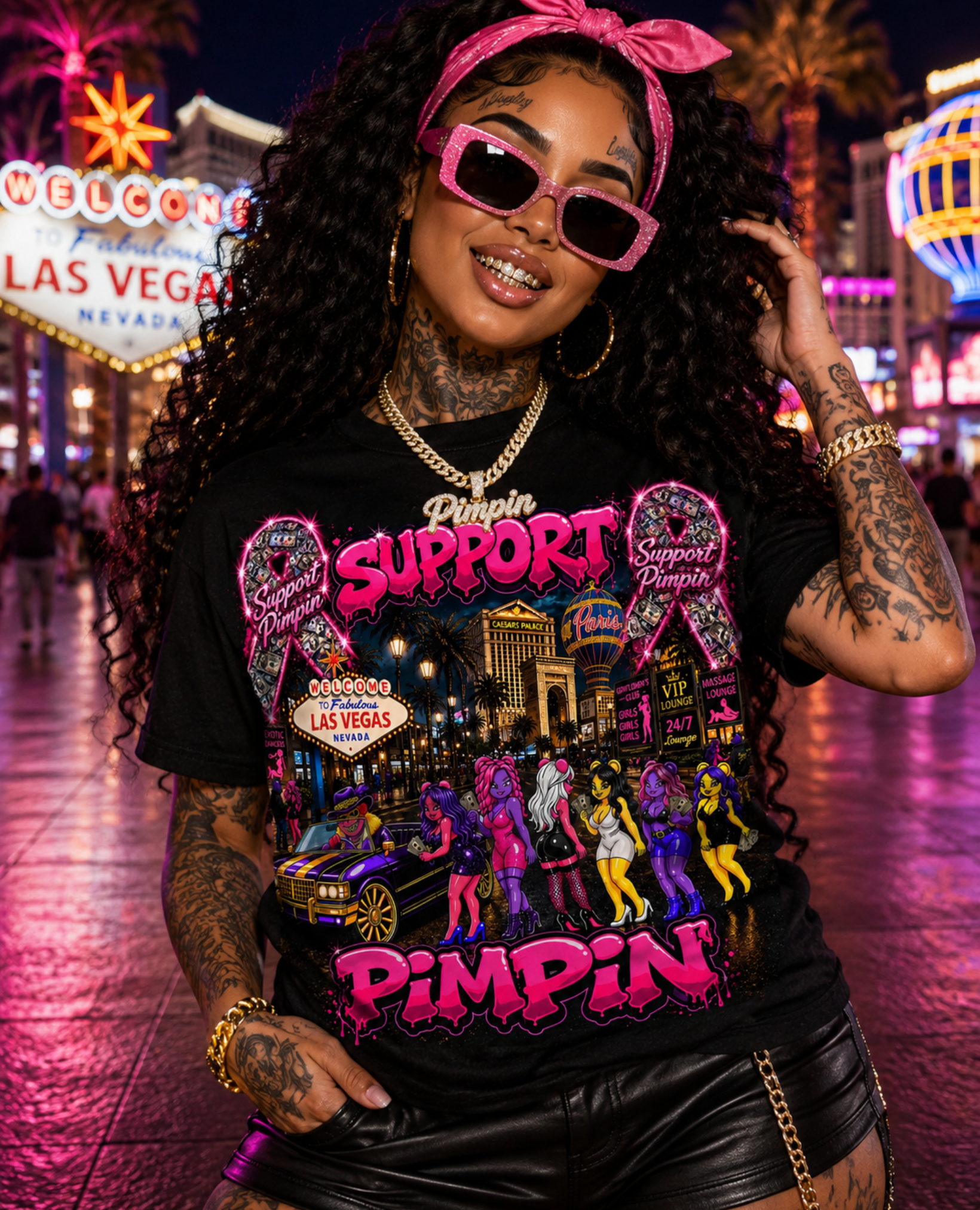 SCUMMIE BEARZ Original OG Collection Support Pimpin Unisex Men's T-Shirt