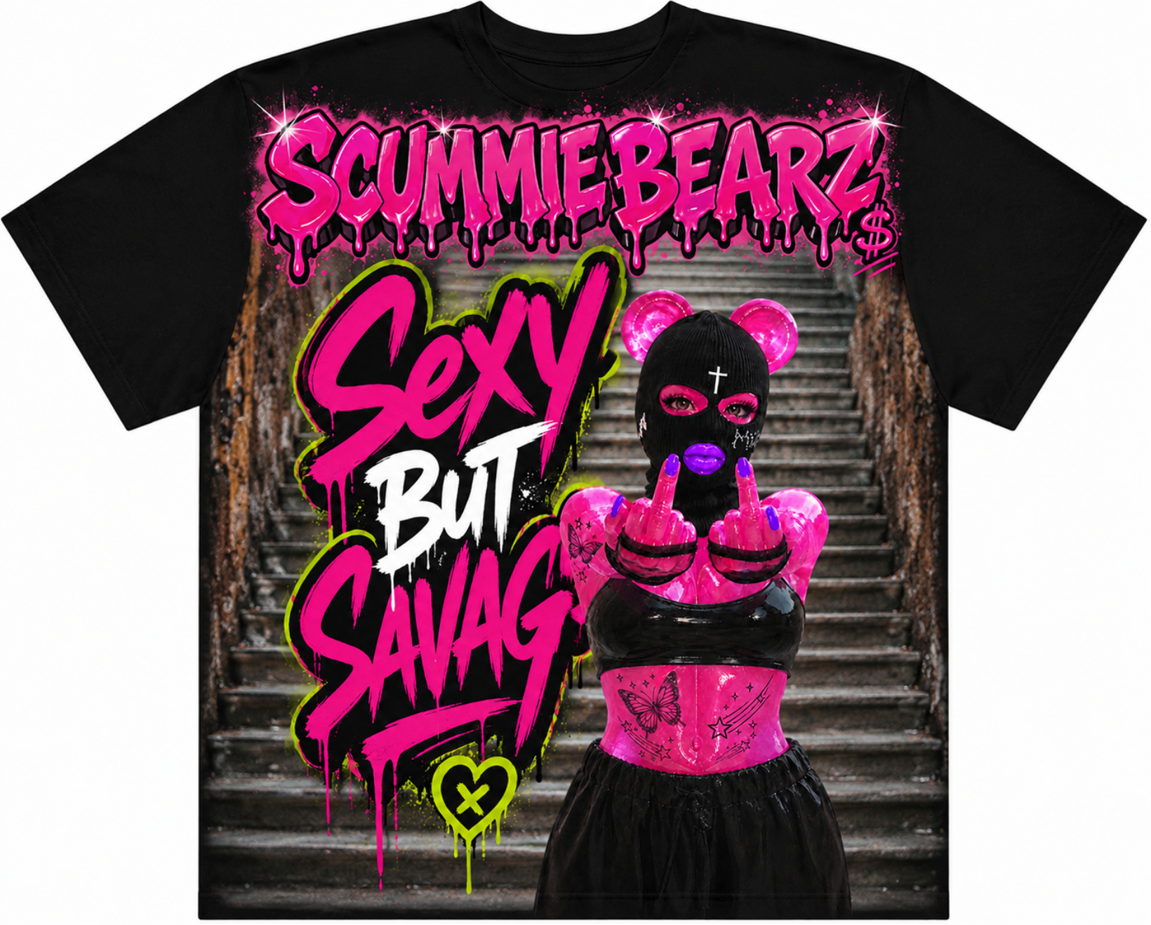 Scummie Bearz Sexy But Savage  Collection- "Pink  Edition" Unisex Men's T-Shirt