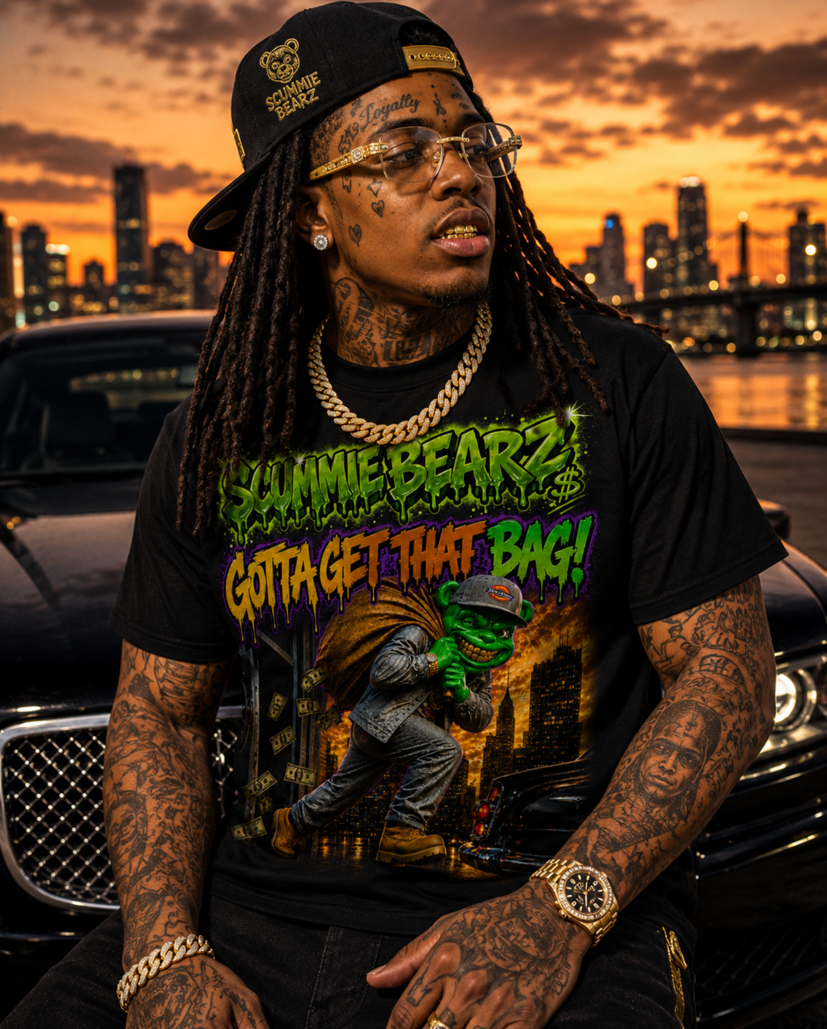 Scummie Bearz Bank Heist Collection: Gotta Get That Bag! — Unisex Men's T-Shirt
