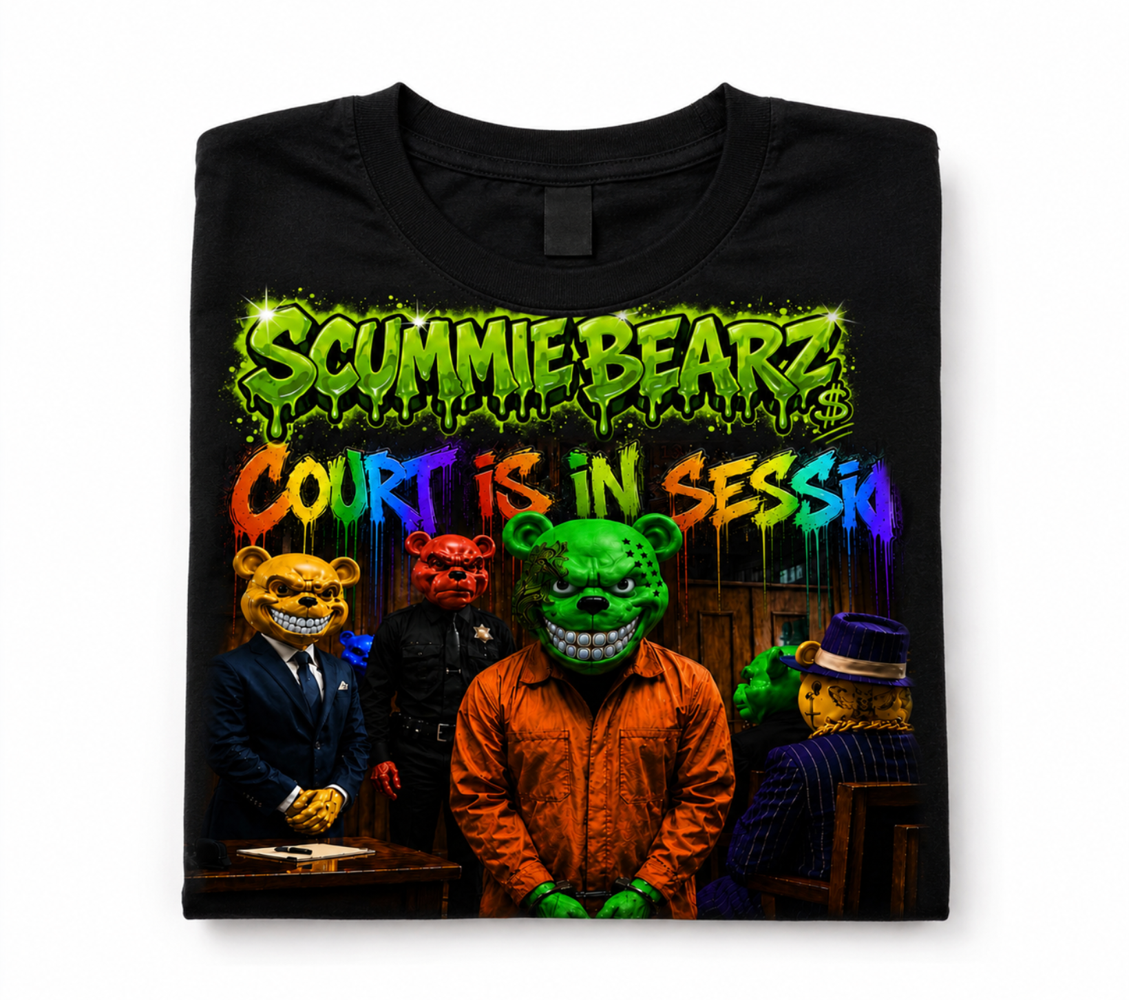 Scummie Bearz Court Collection: Court Is in Session — Unisex Men's T-Shirt