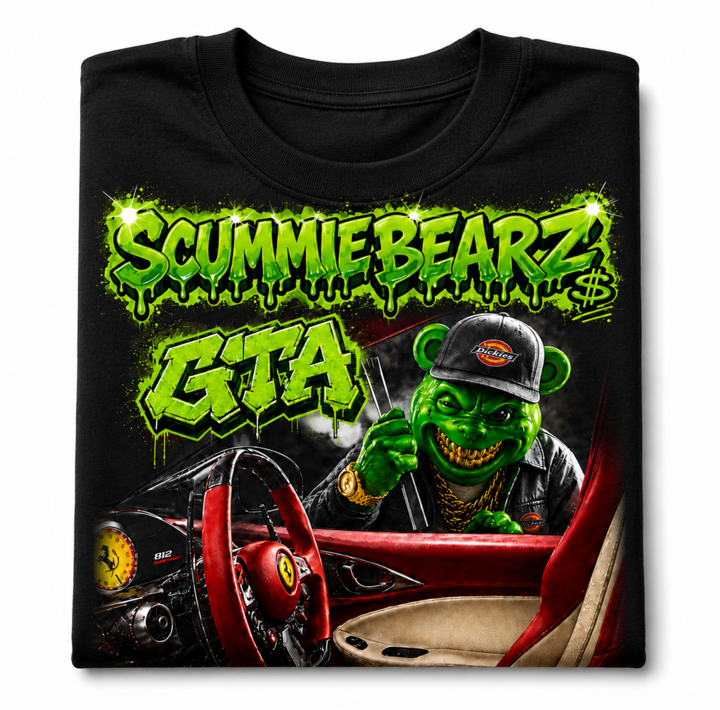 Scummie Bearz GTA Collection "Green" Tee