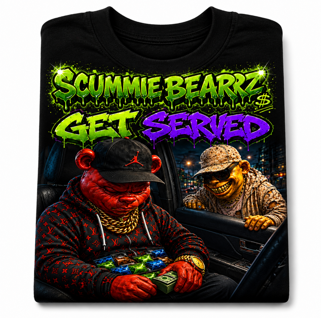 Scummie Bearz Get Served Collection: Get Served — Unisex Men's T-Shirt
