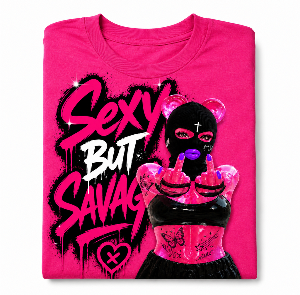 Scummie Bearz Sexy But Savage  Collection- "Pink  Edition" Unisex Men's T-Shirt