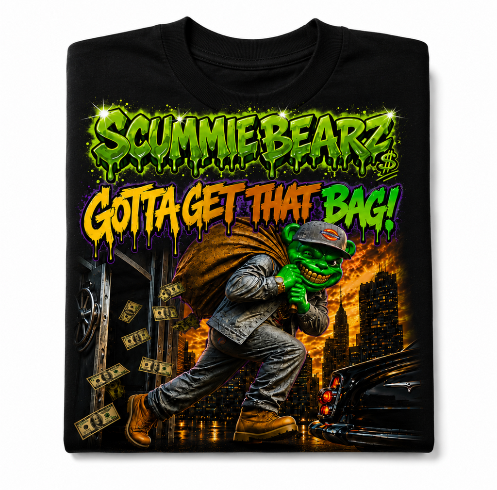 Scummie Bearz Bank Heist Collection: Gotta Get That Bag! — Unisex Men's T-Shirt