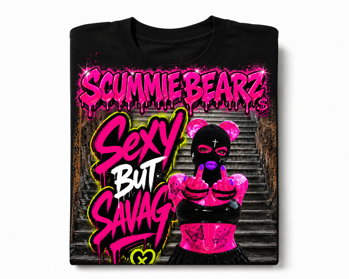 Scummie Bearz Sexy But Savage  Collection- "Pink  Edition" Unisex Men's T-Shirt
